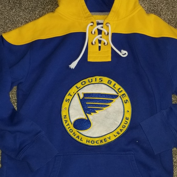 st louis blues lace up hoodie